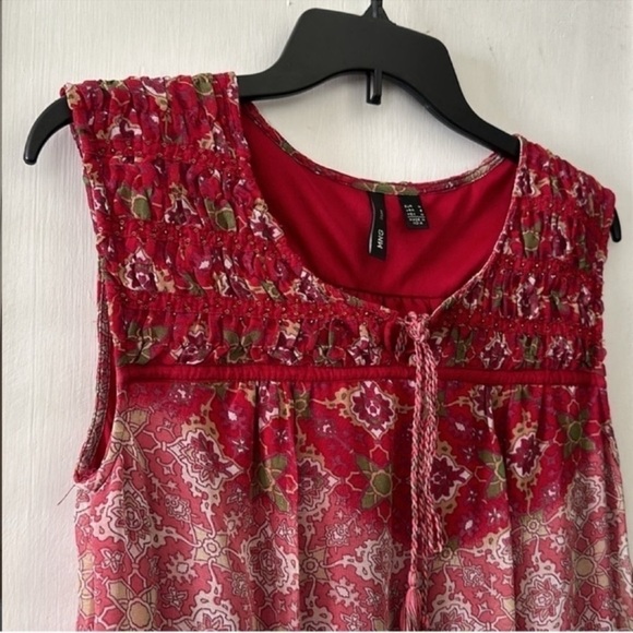 MNG Mango Suit Sleeveless Boho Geometric Embellished Dress - Picture 3 of 8